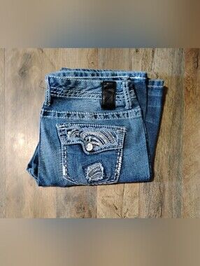 Vanity Sasha Rhinestone & Embroidered Jeans Women's Size: 30/31L